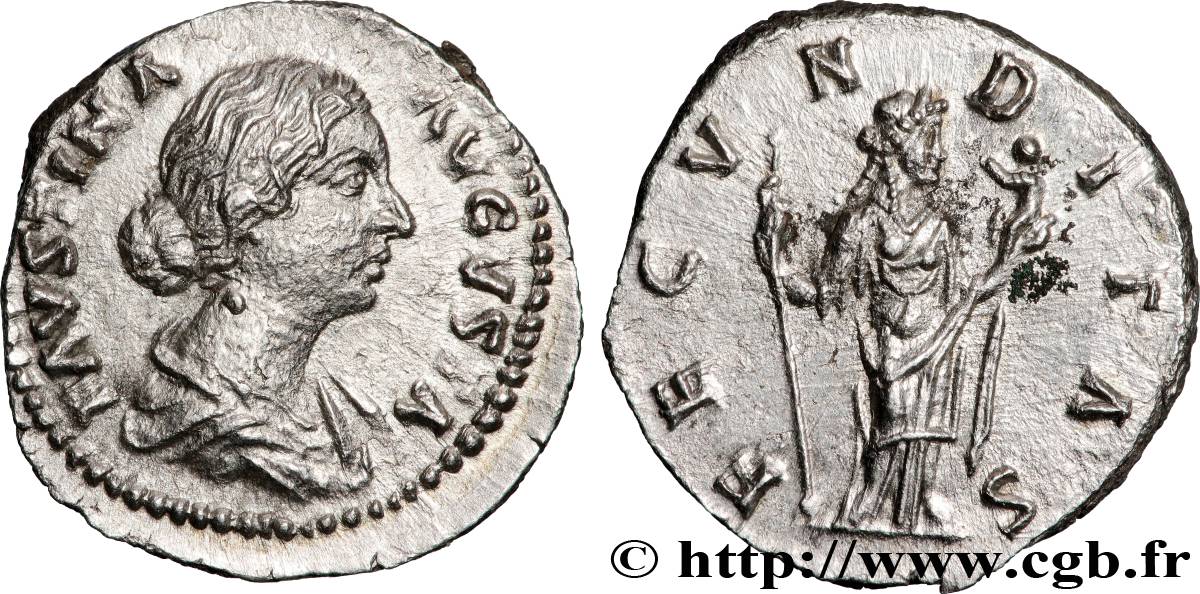 FAUSTINA DAUGHTER Denier AU