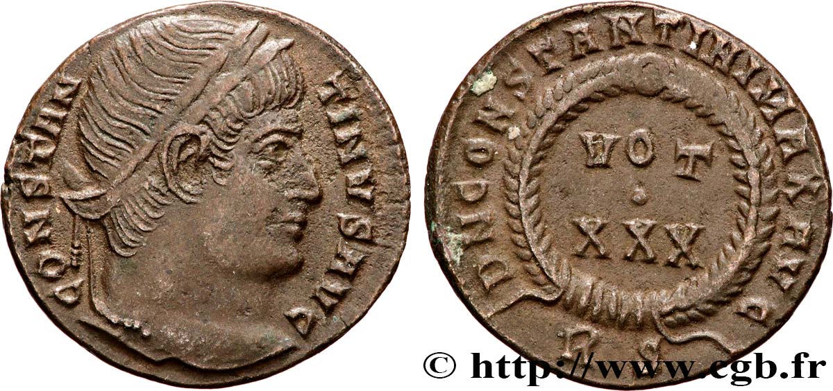 CONSTANTIN Ier LE GRAND Centenionalis ou nummus TTB+