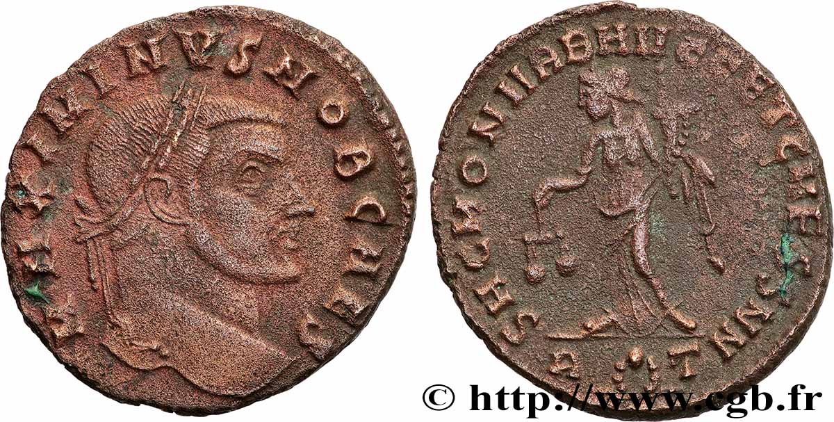 MAXIMIN II DAIA Follis ou nummus TTB