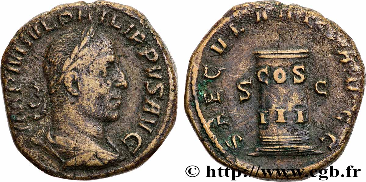 PHILIPPUS Sesterce XF