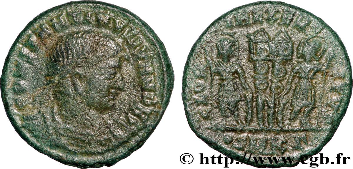 CONSTANTIN II Centenionalis ou nummus TTB