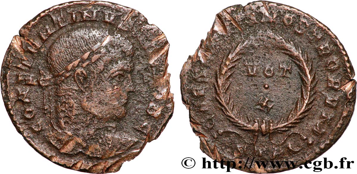 CONSTANTIN II Centenionalis ou nummus TTB