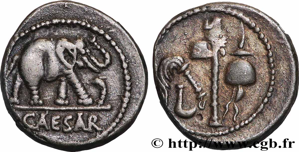 JULIUS CAESAR Denier AU