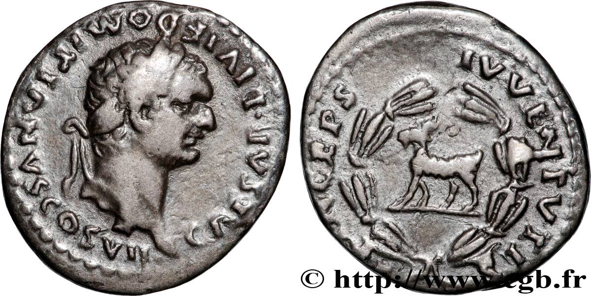 DOMITIANUS Denier AU/XF
