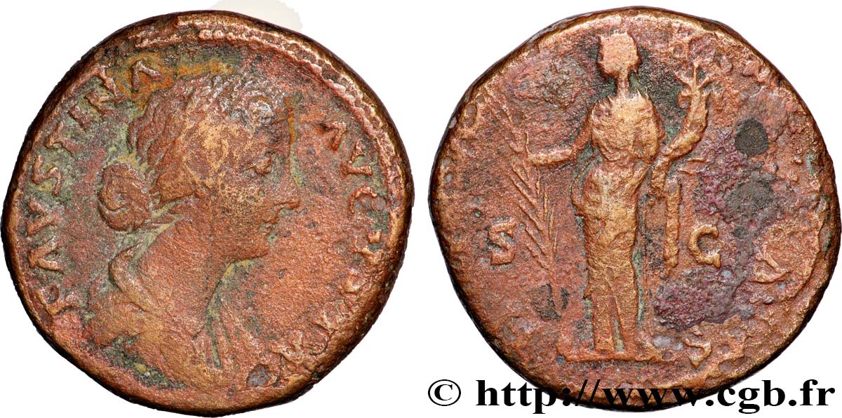 FAUSTINA DAUGHTER Sesterce VF