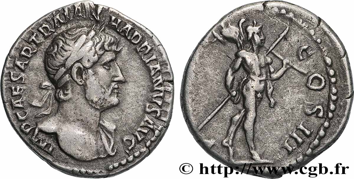 HADRIAN Denier AU