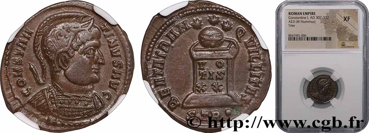 CONSTANTIN Ier LE GRAND Centenionalis ou nummus SUP
