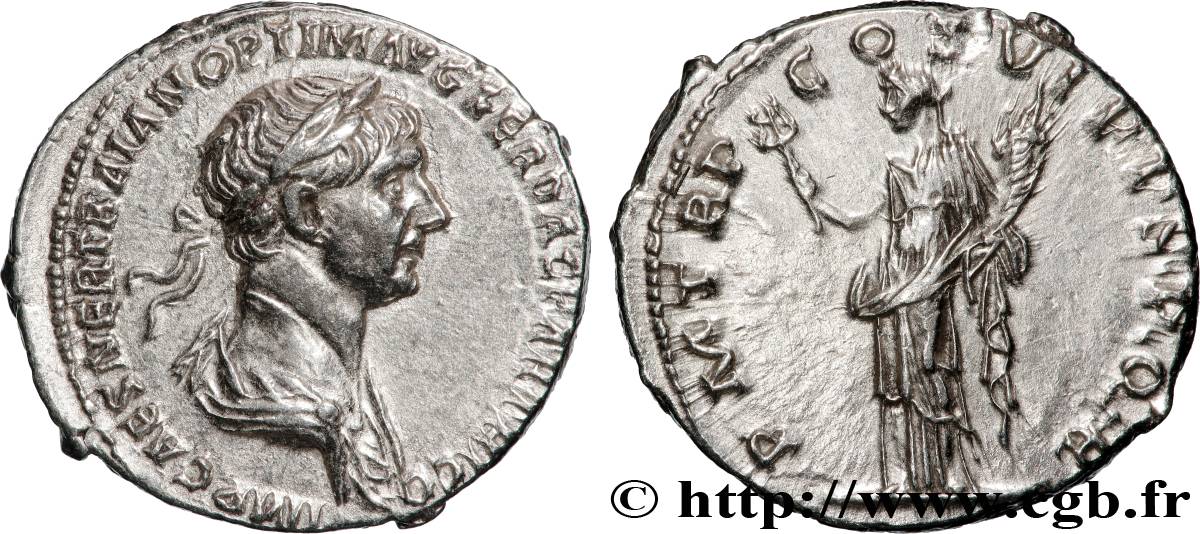 TRAJANUS Denier MS/AU