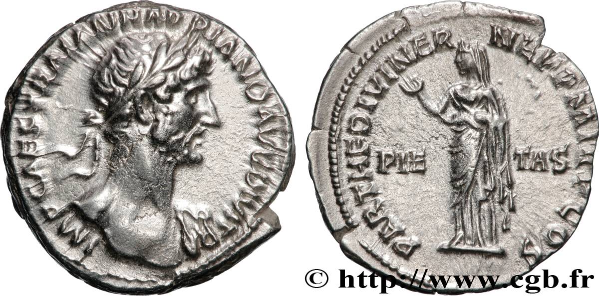 HADRIAN Denier AU