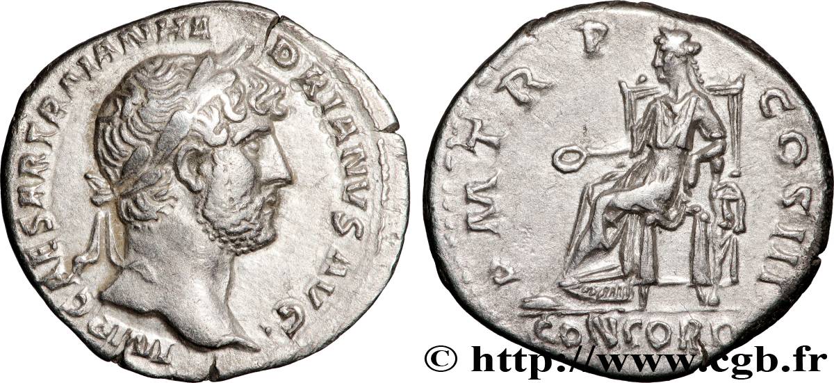 HADRIAN Denier AU