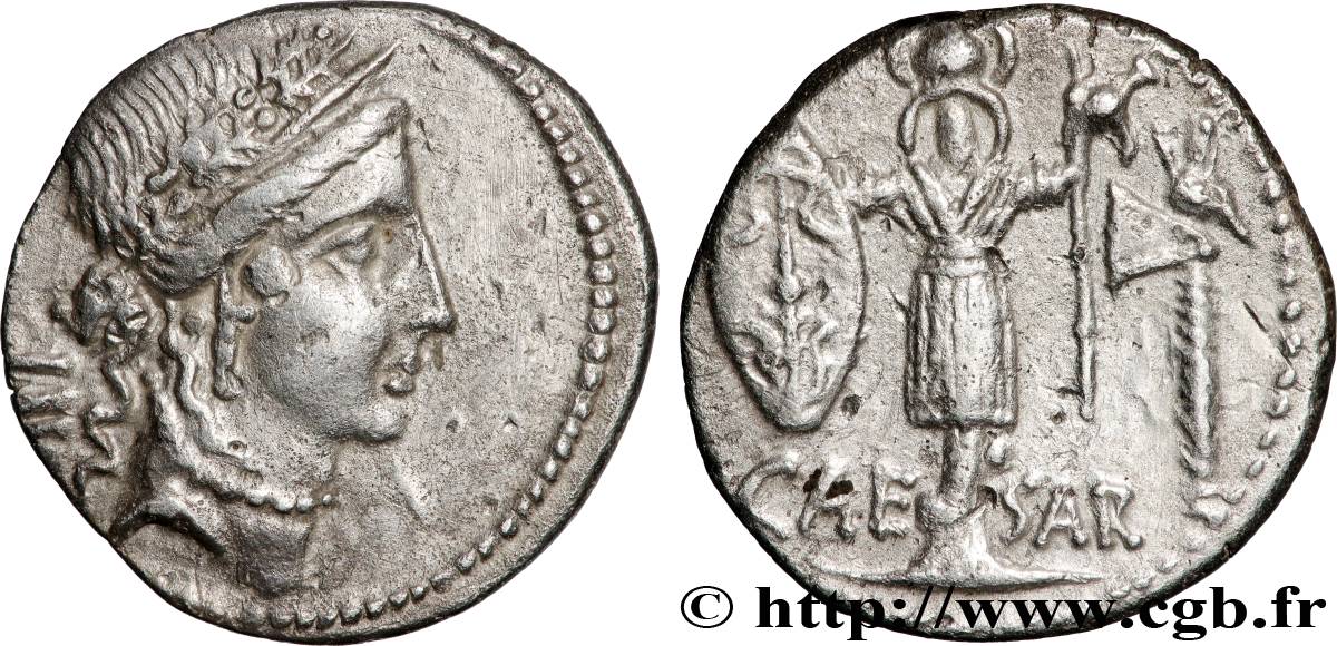 GIULIO CAESAR Denier q.SPL