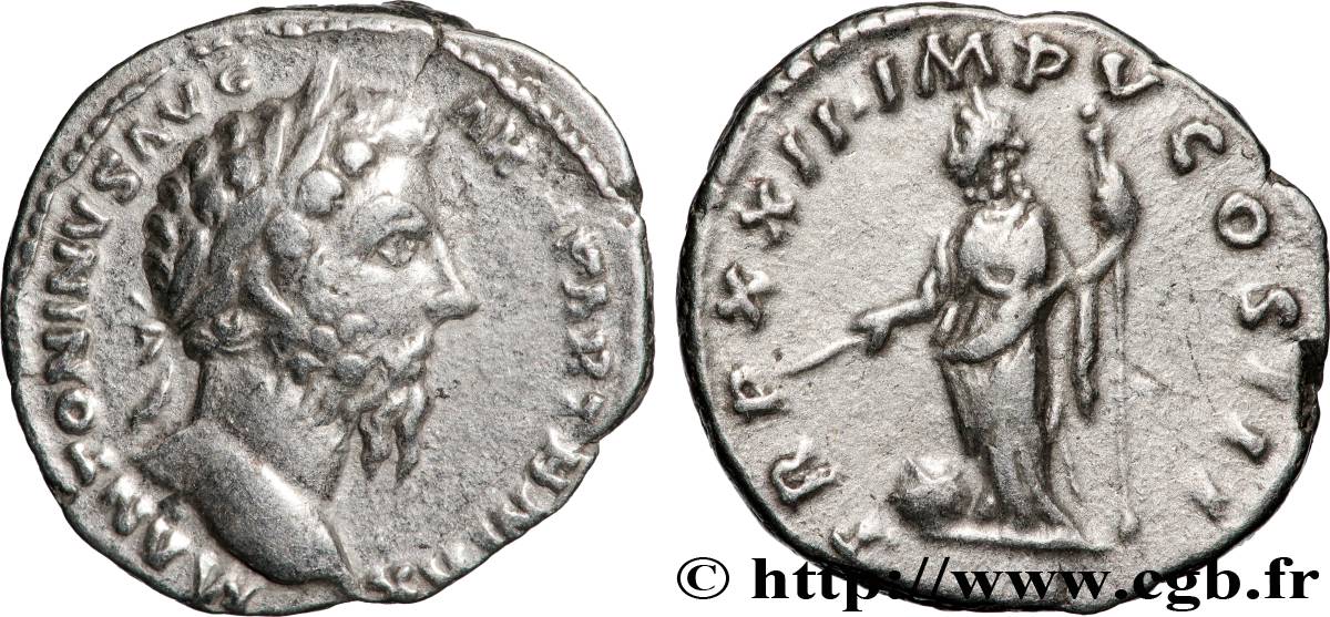 MARCUS AURELIUS Denier AU
