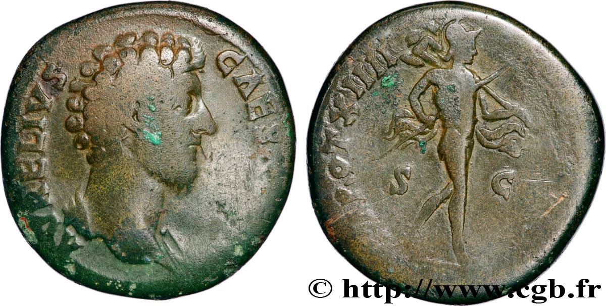 MARCUS AURELIUS Sesterce VF