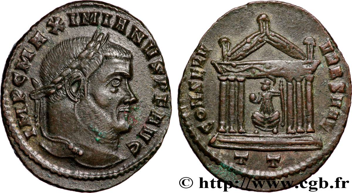 MAXIMIANO HÉRCULES Follis ou nummus MBC+