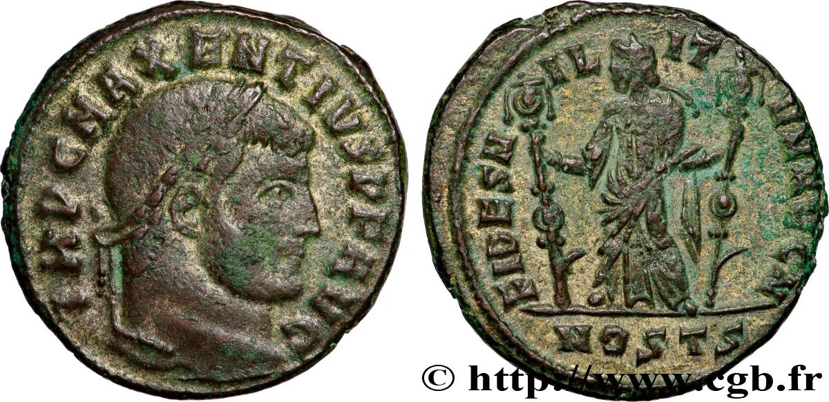 MAXENTIUS Follis ou nummus XF