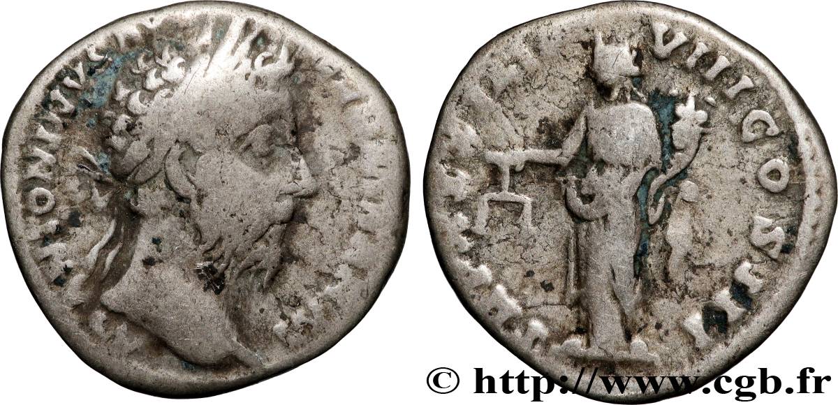 MARCUS AURELIUS Denier VF