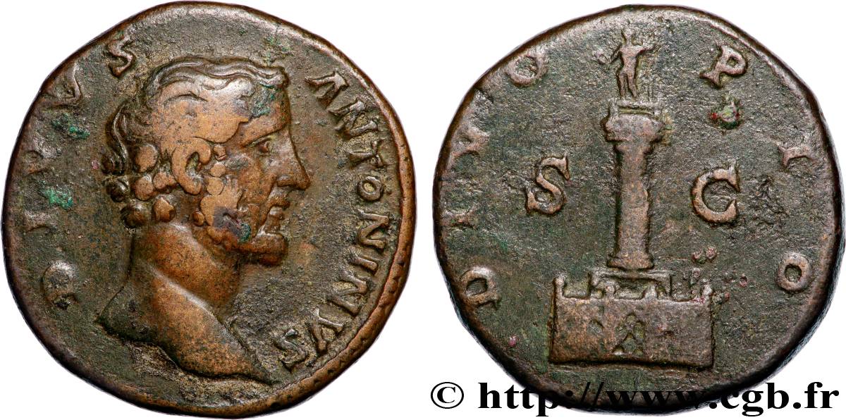 DIVUS ANTONINUS PIUS Sesterce VF