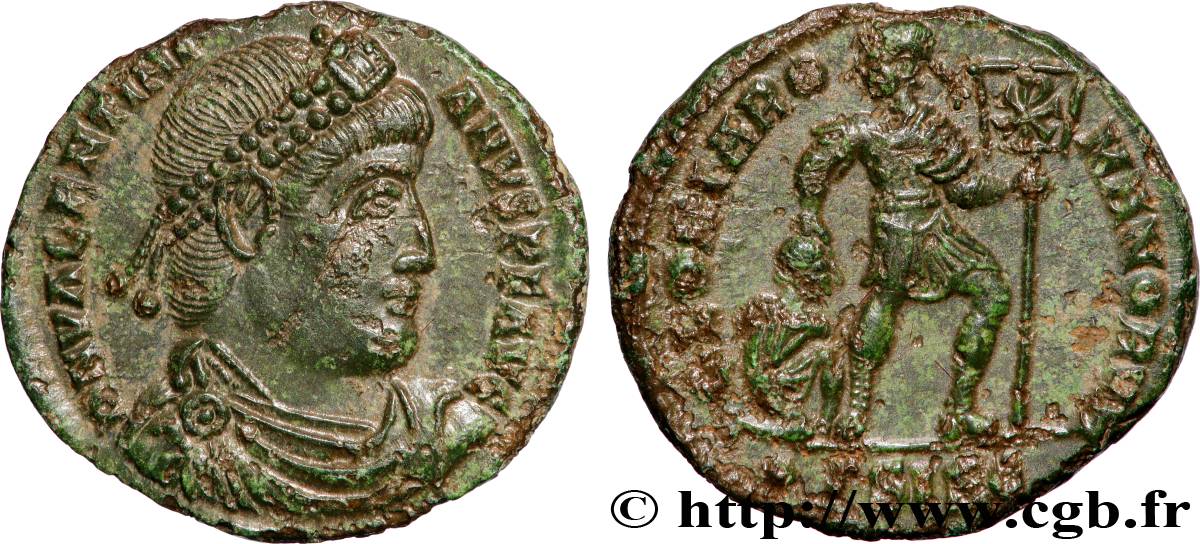 VALENTINIAN I Nummus, (PB, Æ 3) AU/AU