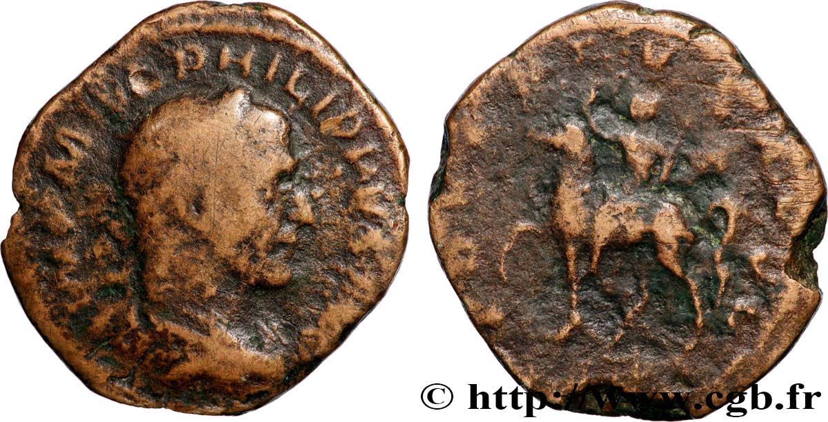 PHILIPPUS Sesterce VF