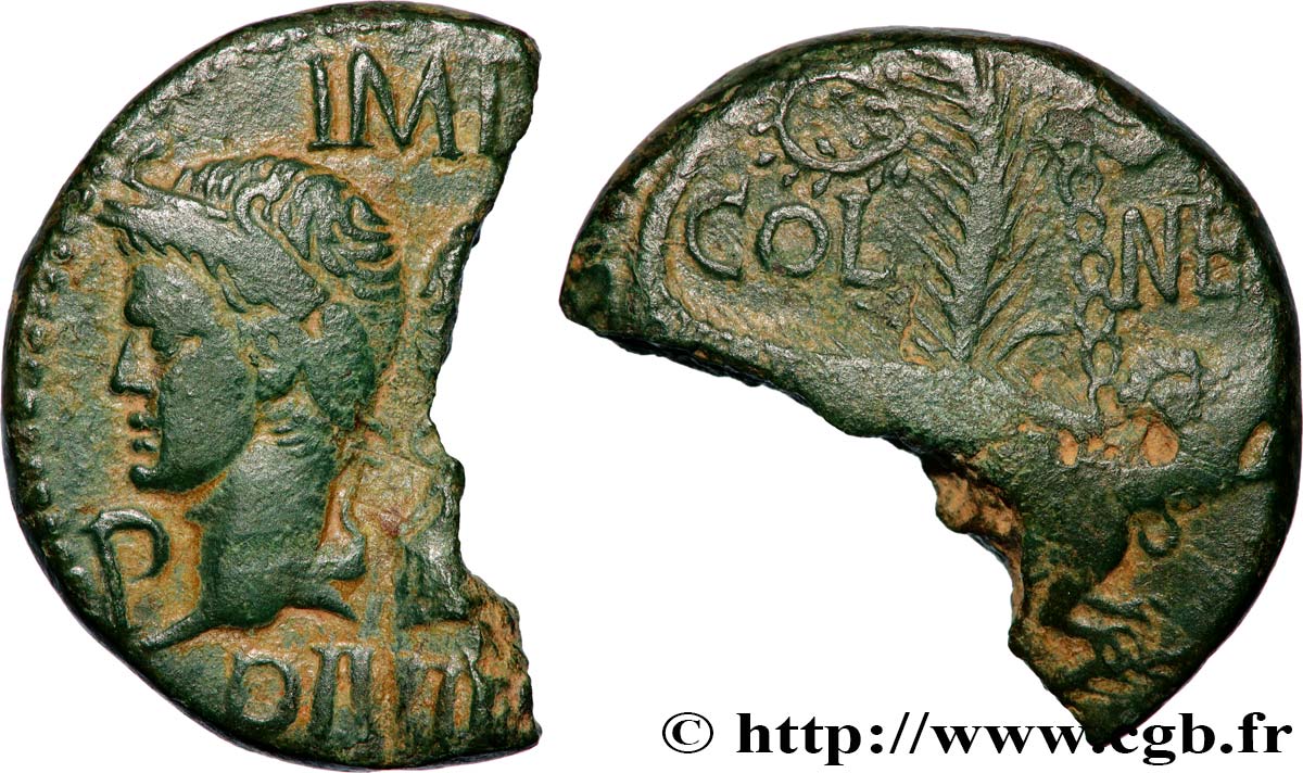 AUGUSTE et AGRIPPA Dupondius TTB+