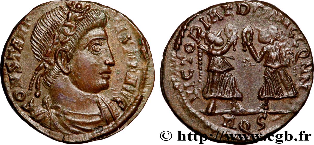 CONSTANCE II Centenionalis ou nummus SUP/TTB+