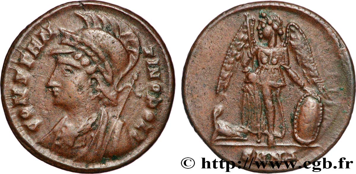 CONSTANTINOPEL Centenionalis ou nummus SS/fVZ