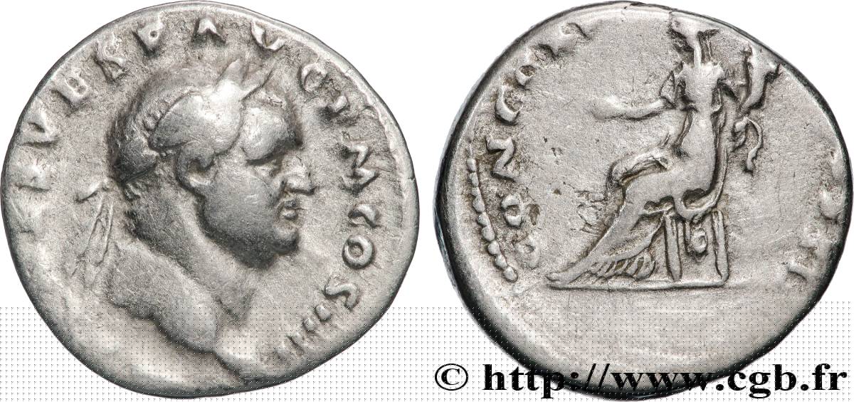 VESPASIANUS Denier AU/XF