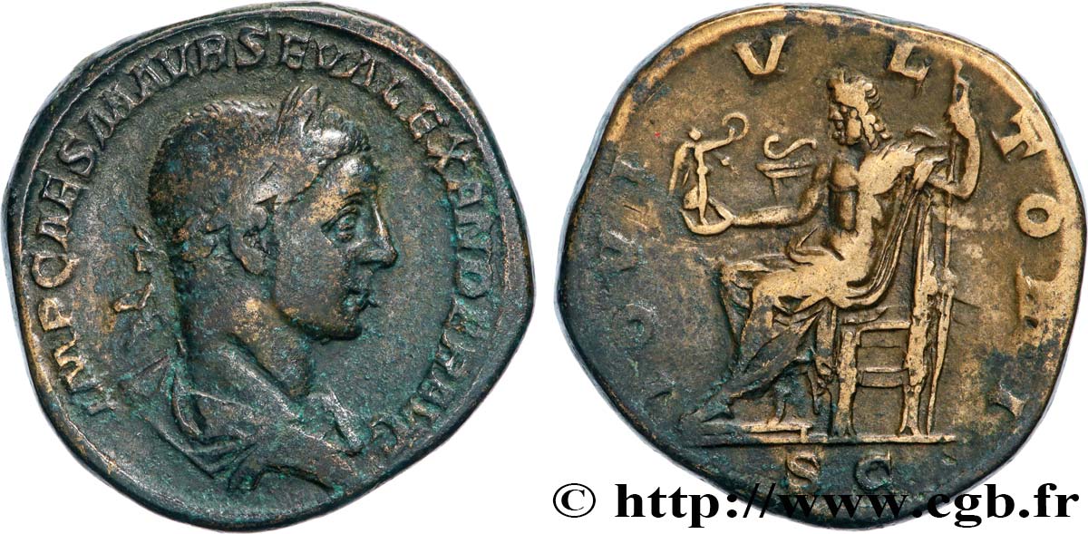 SEVERUS ALEXANDER  Sesterce XF
