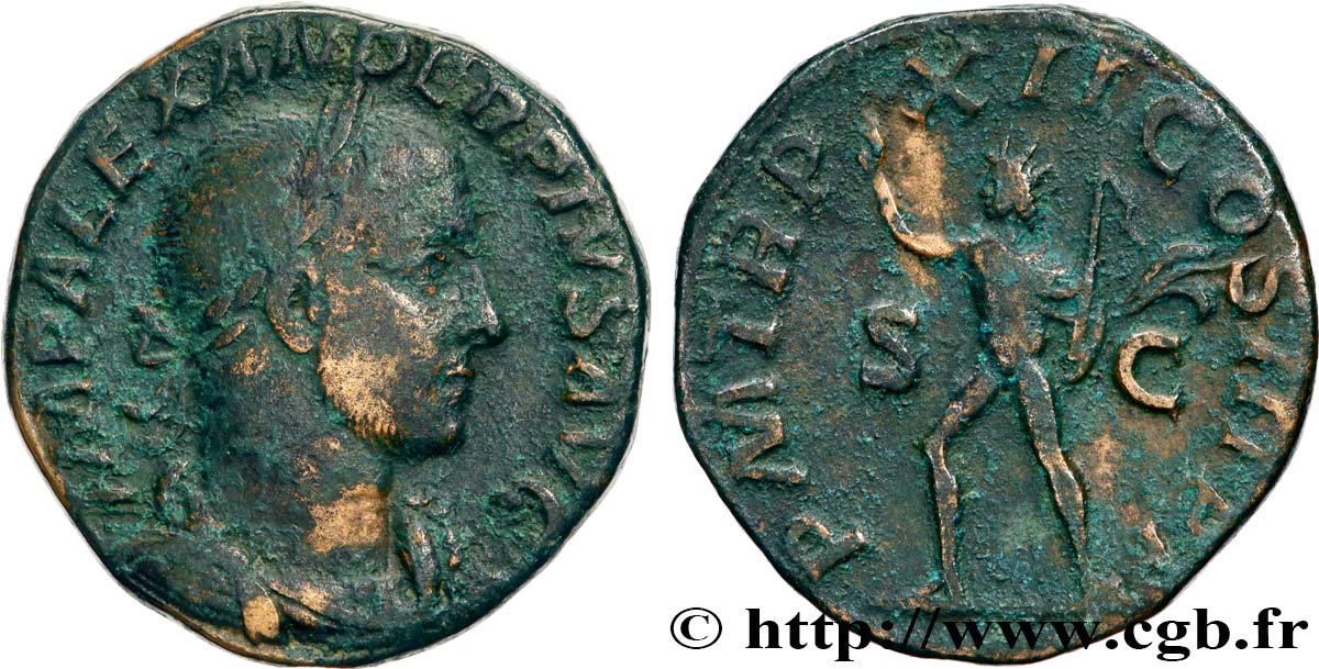 SEVERUS ALEXANDER Sesterce VF/XF