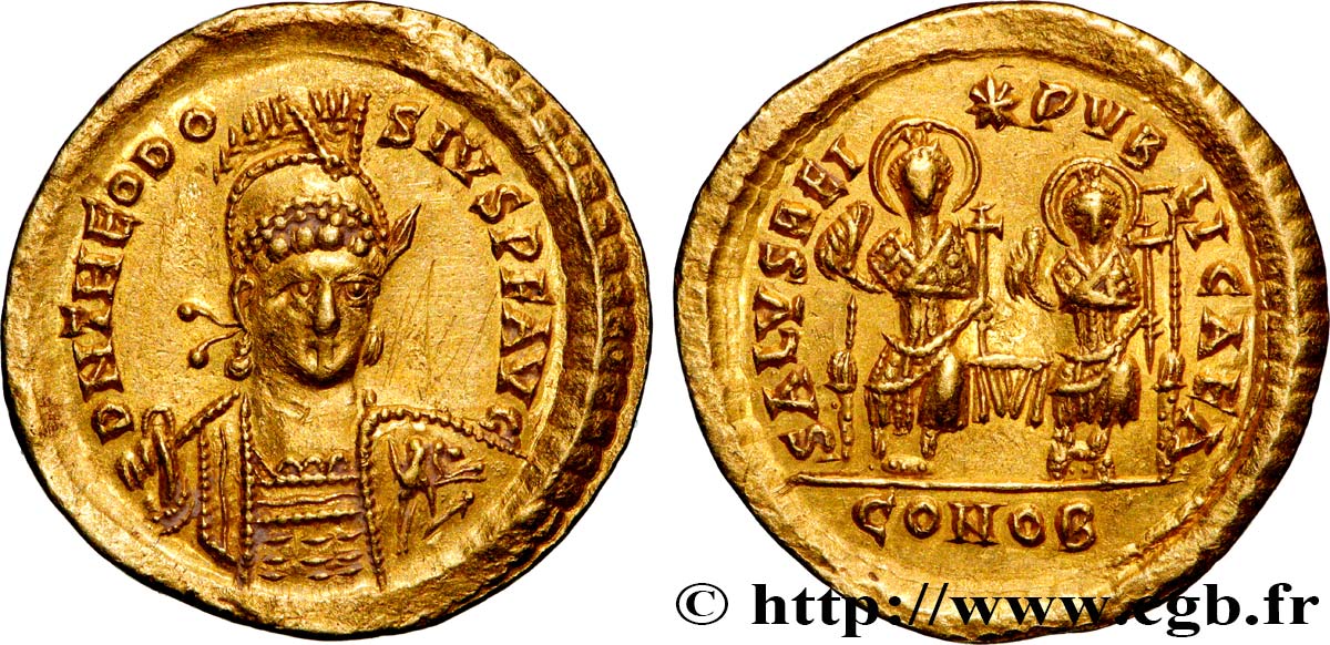 THEODOSIUS II Solidus AU