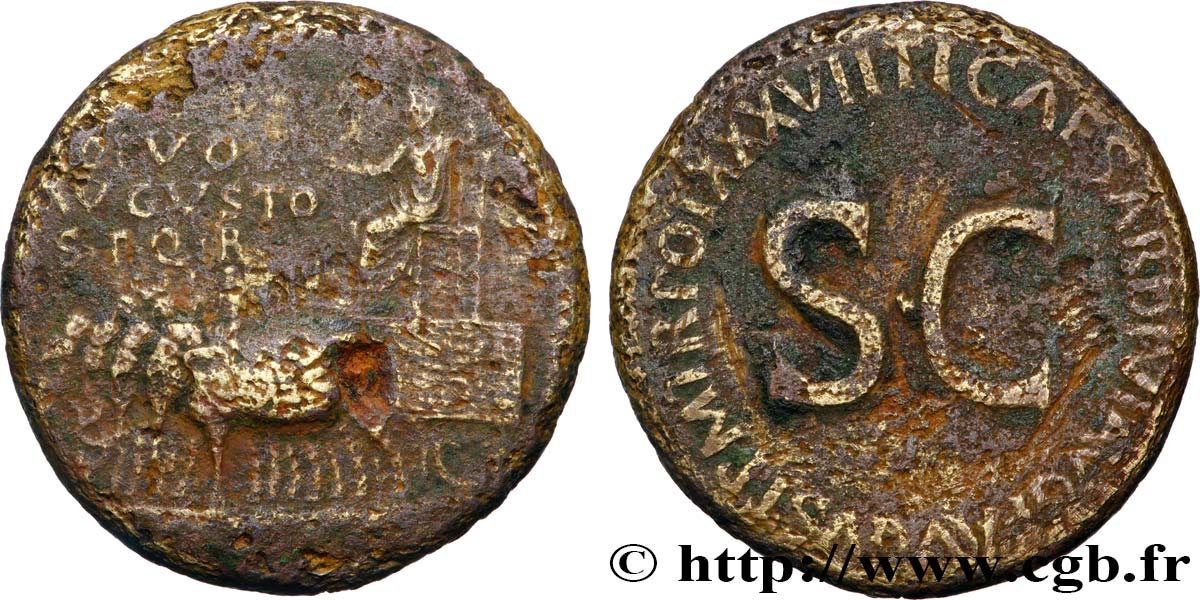 AUGUSTE Sesterce TB+