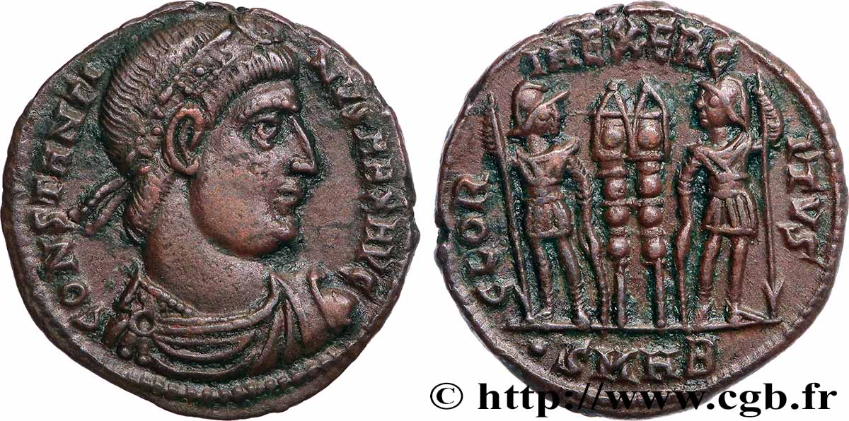 CONSTANTIN Ier LE GRAND Centenionalis ou nummus TTB+