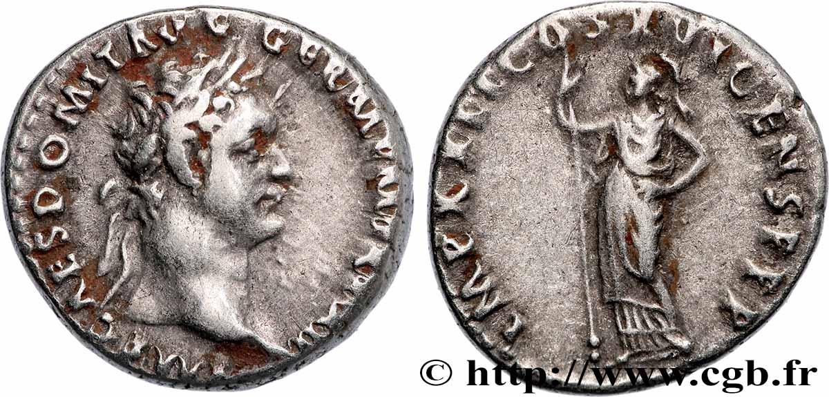 DOMITIANUS Denier AU/XF