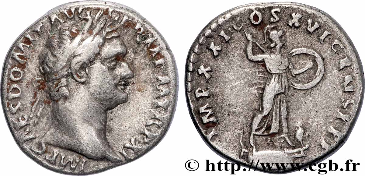 DOMITIANUS Denier AU/XF