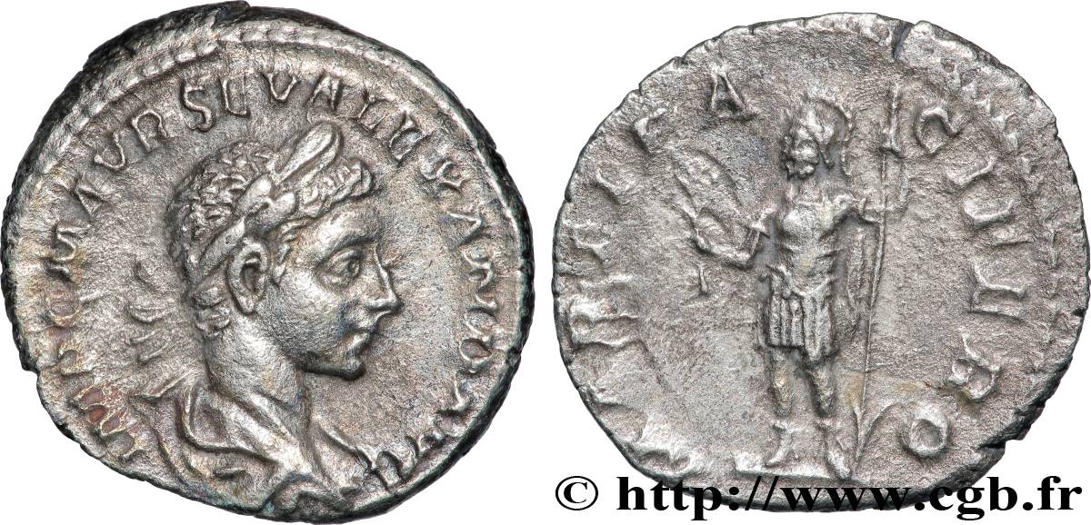 SEVERUS ALEXANDER Denier AU/XF