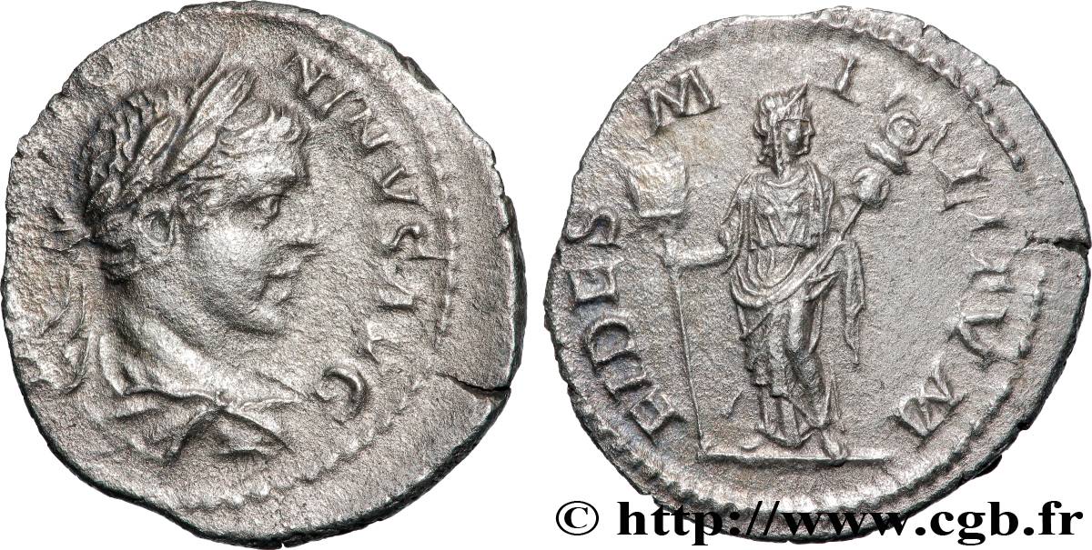 ELAGABALUS Denier AU