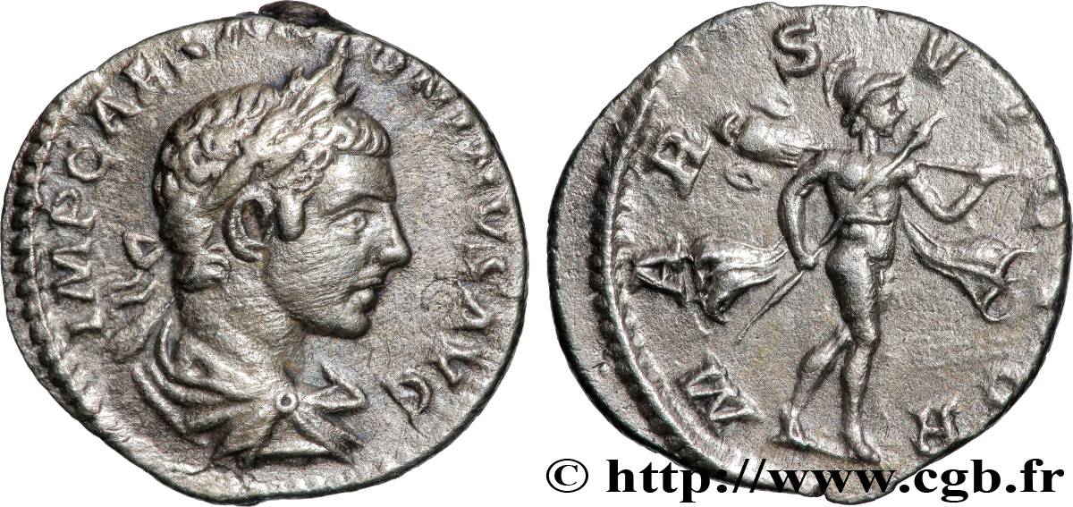 ELAGABALUS Denier AU