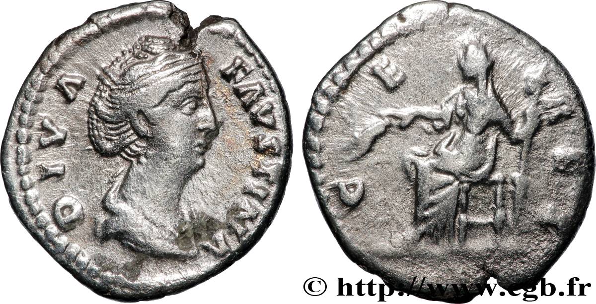 FAUSTINA MAJOR Denier XF