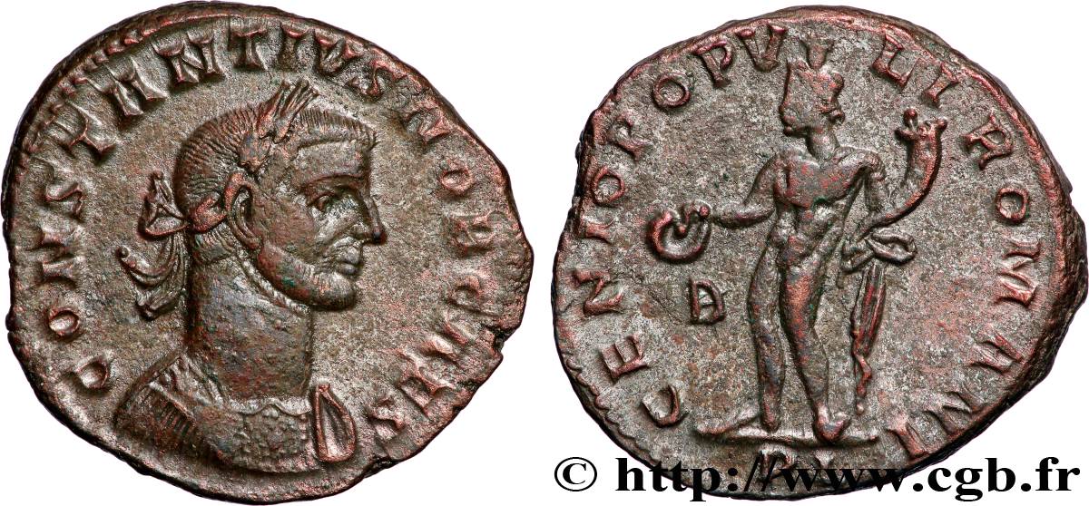 CONSTANCE Ier CHLORE Follis ou nummus TTB+/TTB