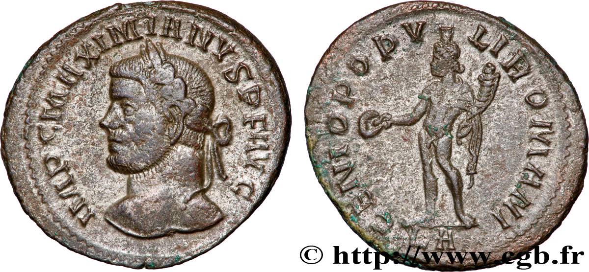 MAXIMIEN HERCULE Follis ou nummus TTB+