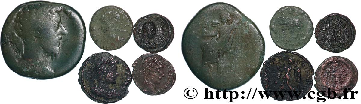 LOTS Lots de 5 monnaies lot