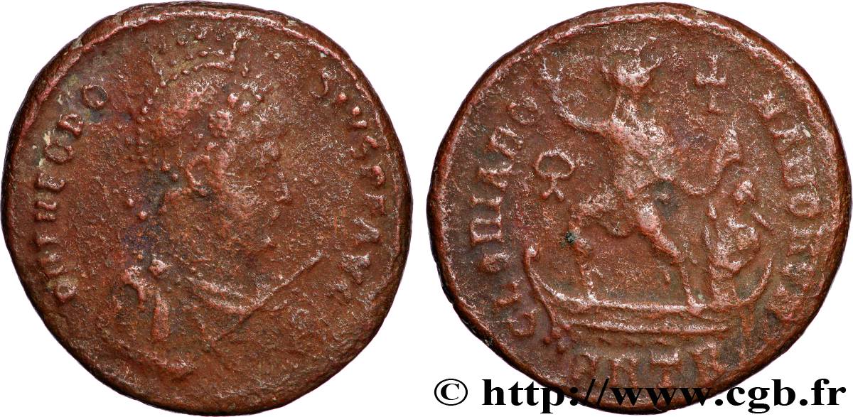 THÉODOSE Ier Maiorina pecunia TB+