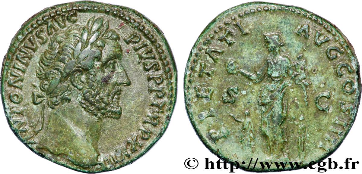 ANTONIN LE PIEUX Sesterce SUP/TTB