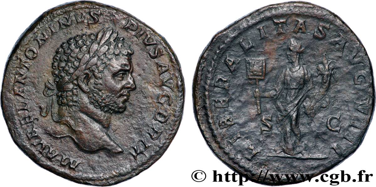CARACALLA Sesterce AU/XF