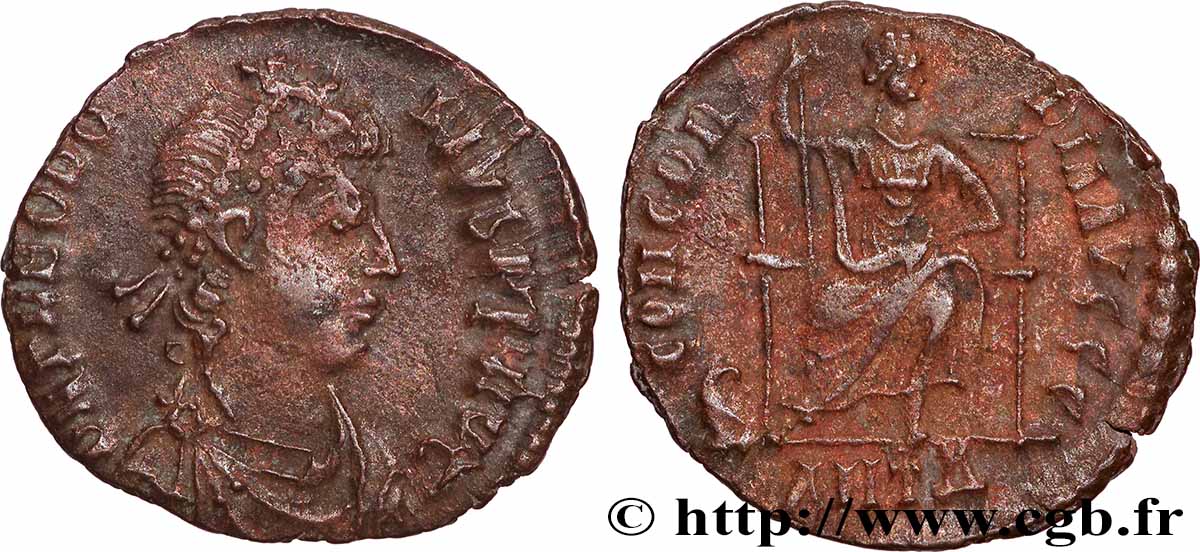 THEODOSIUS I Nummus, (PB, Æ 3) AU