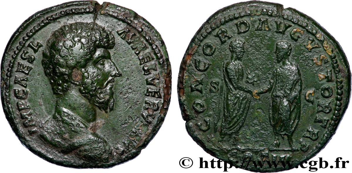 LUCIUS VERUS Sesterce AU/XF