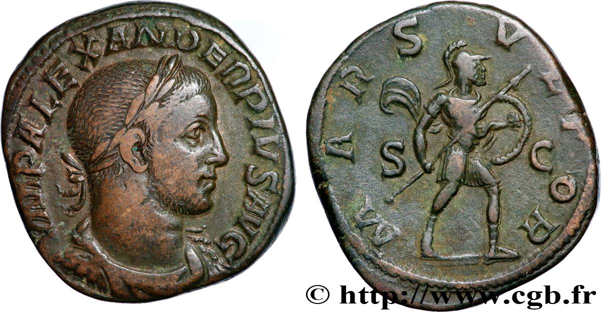 SEVERUS ALEXANDER  Sesterce AU