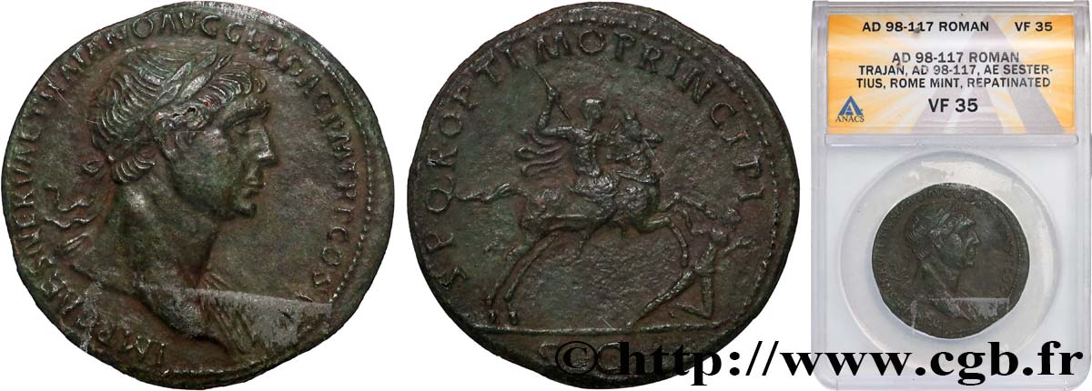 TRAJANUS Sesterce AU