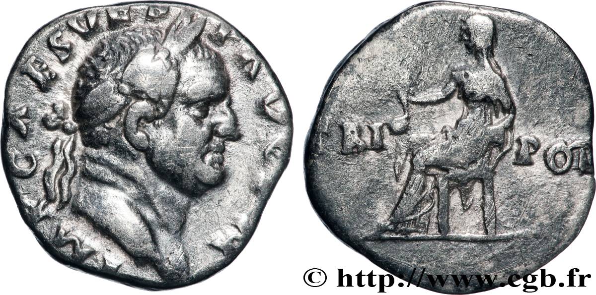 VESPASIANUS Denier AU/XF