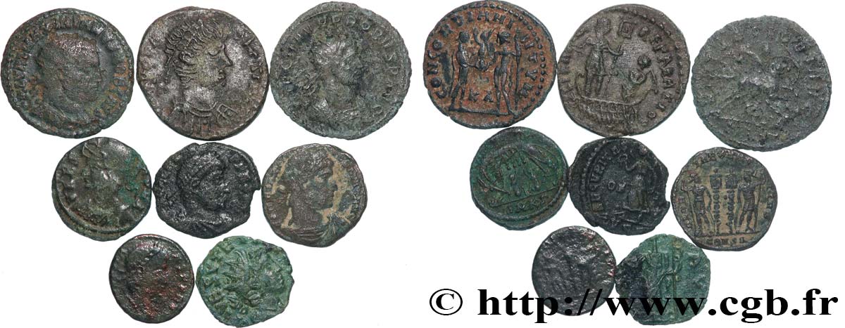 LOTS Lots de 8 monnaies lot